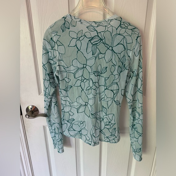 Joy Lab floral sheer workout top sz L - Picture 2 of 3